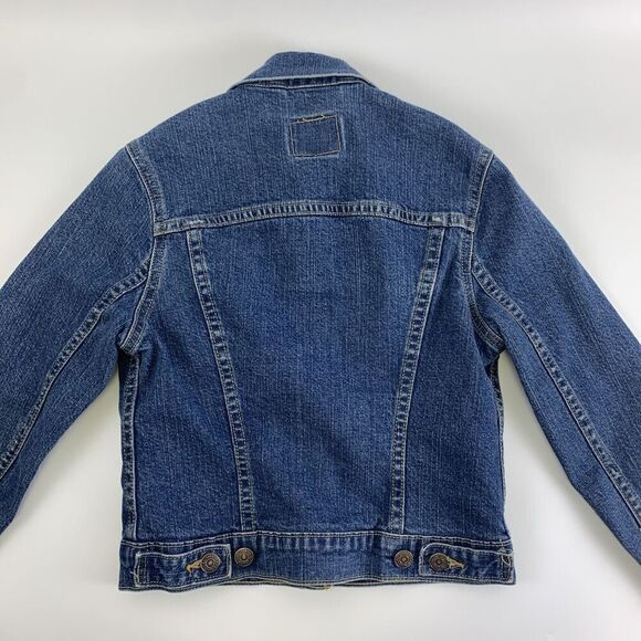 Levi Strauss Youth Girls Denim Jean Jacket Button Collared Fitted Size Large - Picture 9 of 14